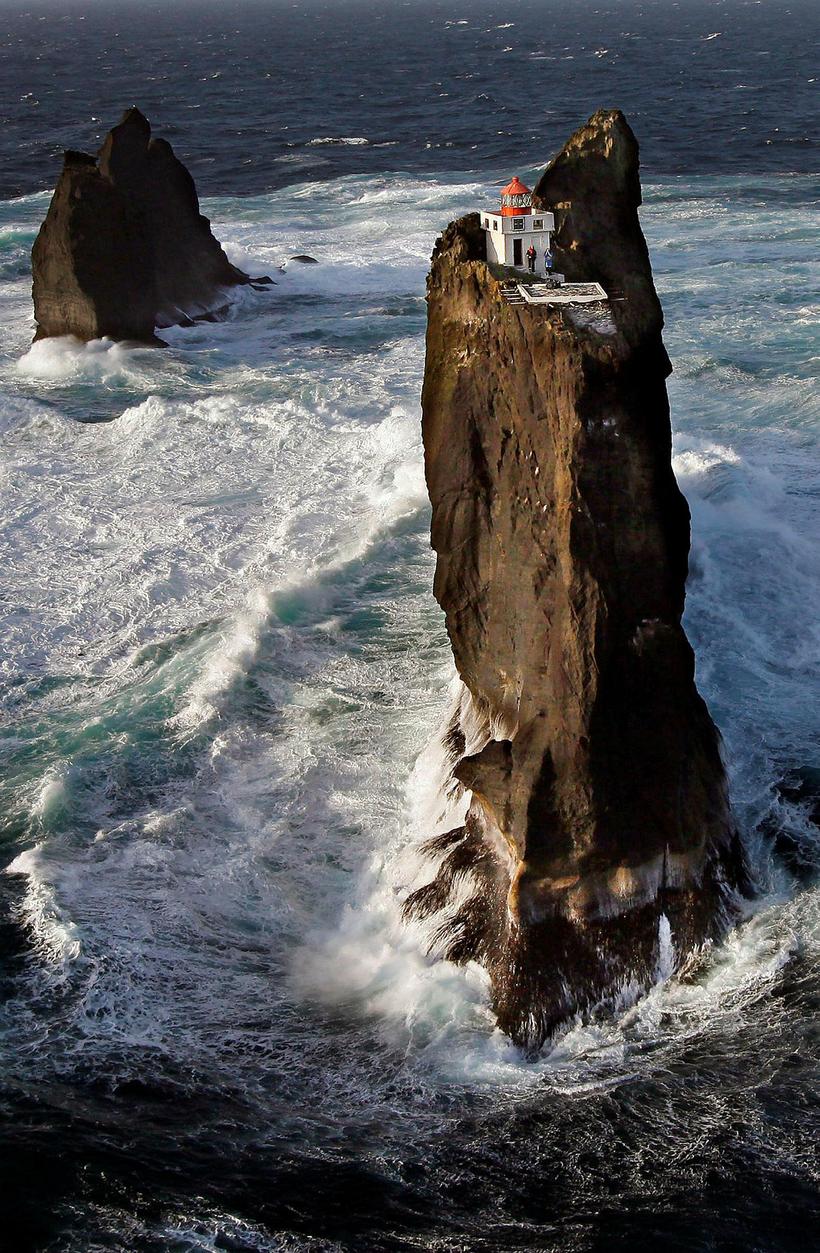 Incredible location for a lighthouse perched on a rock in Iceland's wild  surf - Iceland Monitor