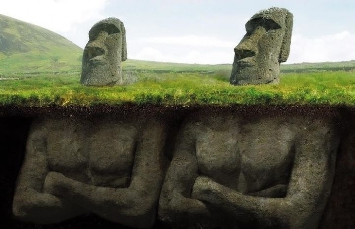 The Famous Easter Island Head Statues Actually Have Bodies