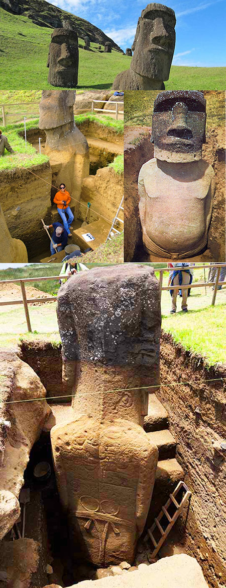 The Famous Easter Island Head Statues Actually Have Bodies