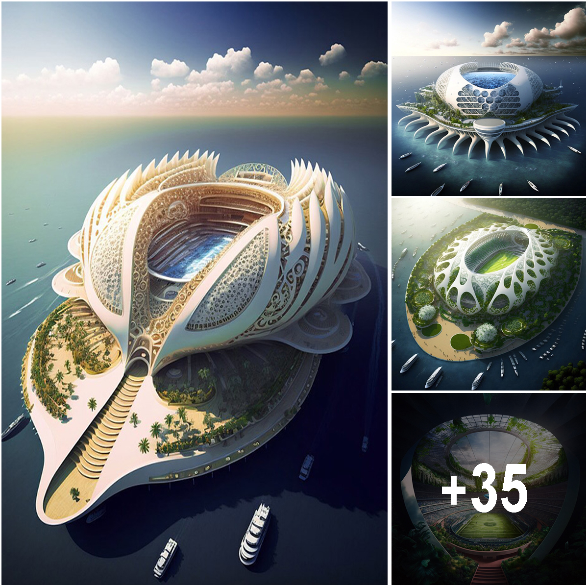 OCEANIUMS, A Biomimetic generation of floating and sustainable stadiums ...